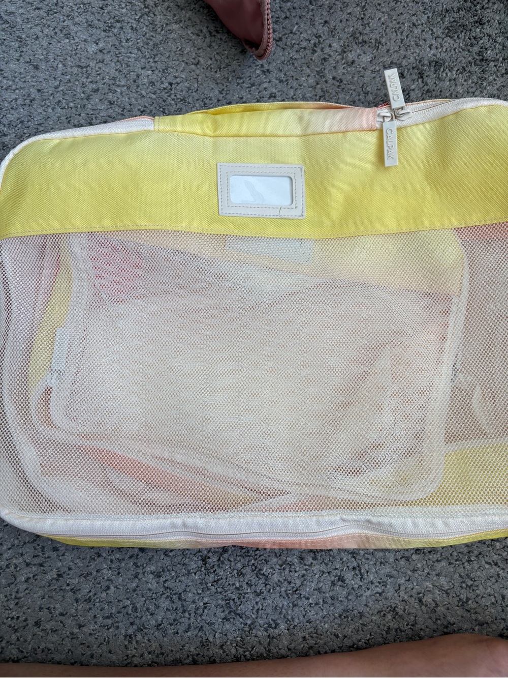 Calpak Yellow Mesh Packing Cube Organizer 3 sizes included